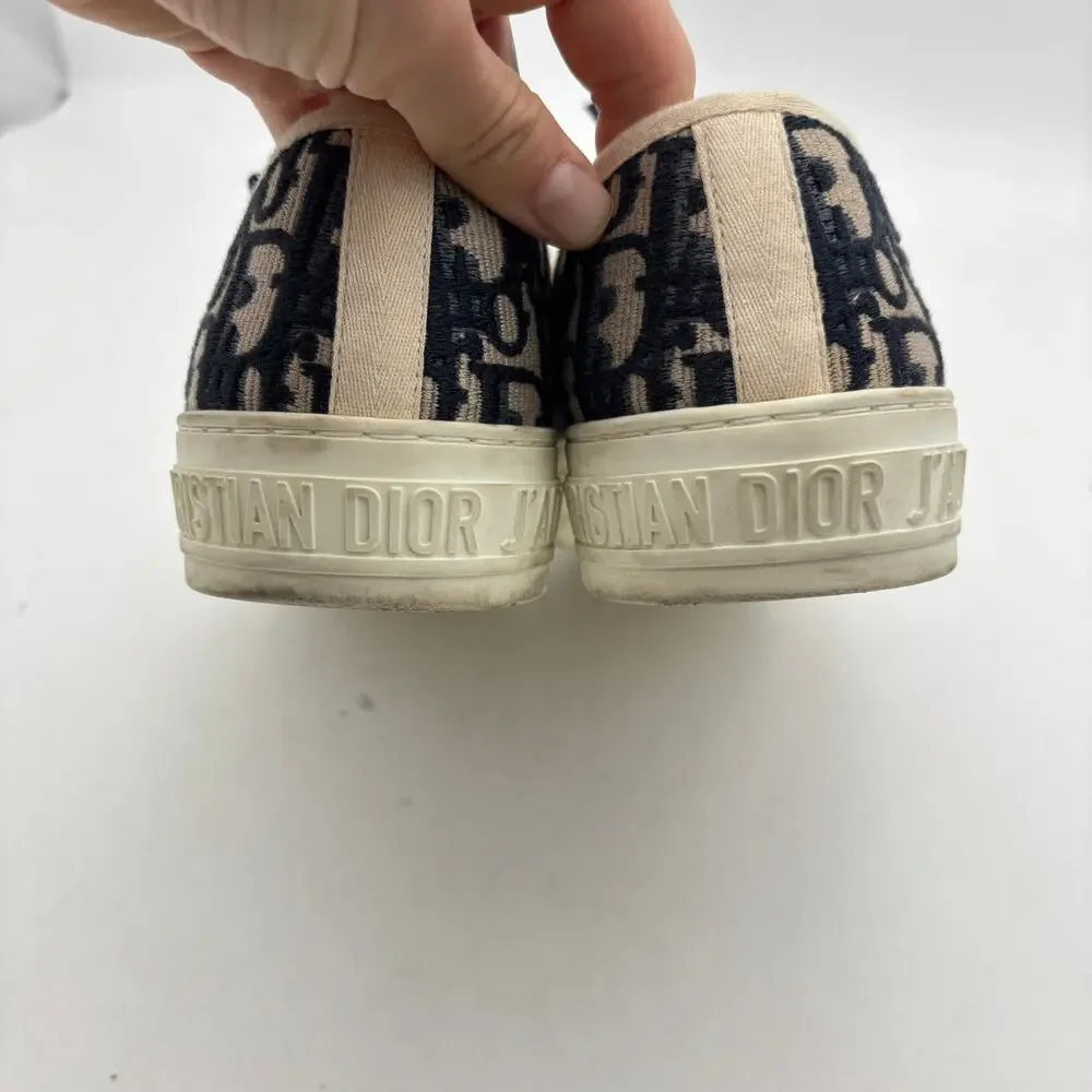 Christian Dior Walk'N' Dior Canvas Low Sneakers Men US 11.5 EU 45 Streetwear